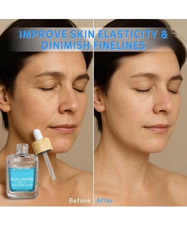 Blue Lagoon GHK-Cu Lifting & Firming Face Serum by TEQUEIA Dual-Phase Water-Oil Blue Copper Peptide Anti-Aging with Niacinamide, Hydrating Night Serum for Dry Skin & Elasticity Support - Buy Online on GoSupps.com