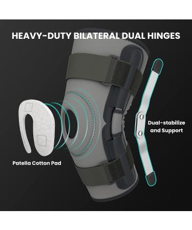 Opove Compression Knee Brace for Meniscus Tear | ACL/PCL Support Brace for Arthritis, Patella Pain Relief | XX-Large Gray - Buy Online on GoSupps.com