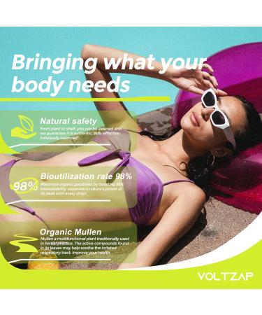 Organic Mullein Drops for Lungs - Herbal Respiratory Support & Bronchial Cleanse - 2 oz Mullein Leaf Extract - Buy Online on GoSupps.com