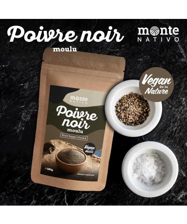 Monte Nativo Ground Black Pepper (500g) - Ground Black Pepper - Pure Natural Ground Pepper Ideal for Cooking - Black Pepper - Buy Online on GoSupps.com