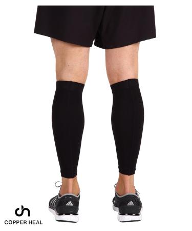 COPPER HEAL Calf Copper Compression Sleeves - 1 Pair for Exercise & Sport Recovery | Shin Splints & Muscle Strain Relief | Men & Women Leg Guards - X-Large (2 Count) - Buy Online on GoSupps.com