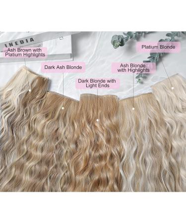 REECHO Clip in Ash Blonde Hair Extensions 24 Inch, 5PCS Thick Long Loose Waves, Natural Soft Hairpieces for Women - 240 Gram Pack - Buy Online on GoSupps.com