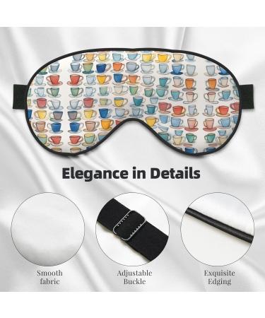 Buy SSIMOO Hand Drawn Teapots & Cups Eye Mask - Soft Breathable Perfect for Travel & Relaxation - International Shipping Available - Buy Online on GoSupps.com