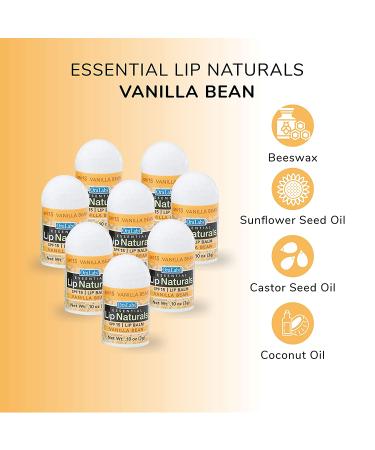 Lip Naturals Mini Lip Balm Pack with SPF-15 Sunscreen | 12-count Assorted with Keychain | Made in USA | Tea Tree Mint, Vanilla Bean, Bing Cherry Flavors (0.10oz/3g each) - Buy Online on GoSupps.com