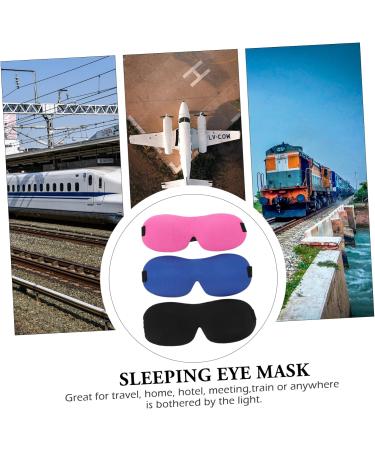 NOLITOY 3pcs 3D Sleep Mask Set | Travel Eye Shades & Blindfolds for Adults | Soft Silk Eye Masks & Elastic Comfort - Buy Online on GoSupps.com