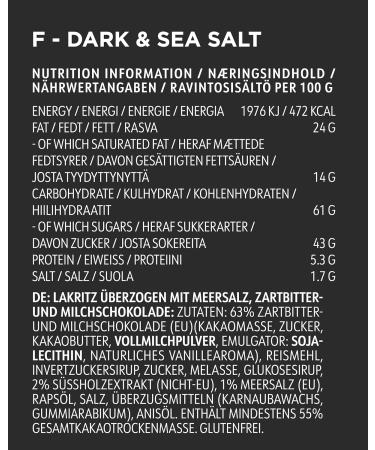 Lakrids by B low F - Dark & Sea Salt 125g | Gourmet Danish Licorice Balls with Dark Chocolate & Sea Salt Flakes - International Shipping Available - Buy Online on GoSupps.com