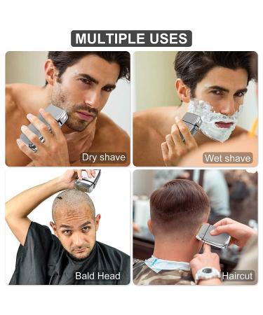 Hatteker Bald Head Shaver Foil Electric Razor Cordless Rechargeable - Silver - Buy Online on GoSupps.com