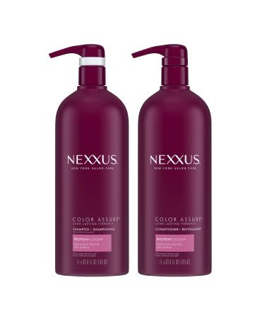 Nexxus Color Assure Shampoo and Conditioner for Color Treated Hair Color Assure Enhance Color Vibrancy for Up to 40 Washes, 33.8 Fl Oz (Pack of 2)