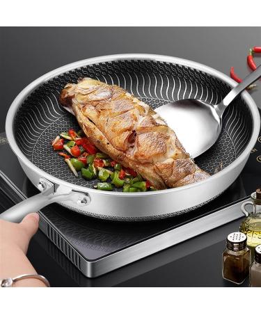 TYLOCOF Pans Stainless Steel Nonstick Pans Cooking Pots Utensils Cookware Set for Kitchen Accessories Skillet Frying Induction Deep Fryer Wok - Buy Online on GoSupps.com