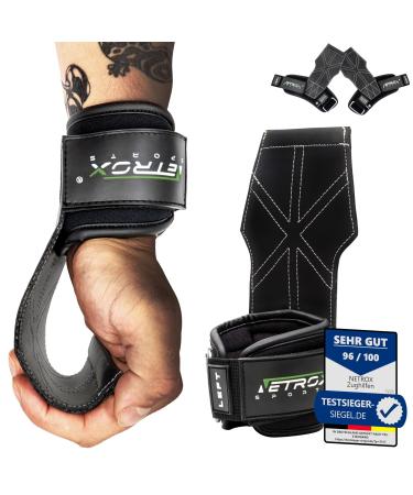NetroxSports - Hyper Grips Train aids for bodybuilding weightlifting strength training & fitness - especially developed for heavy weights - extra strong lifting straps for women & men
