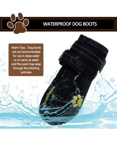 Expawlorer Anti-Slip Dog Shoes - Waterproof & Stain Resistant Paw Protectors for Outdoor Hiking - Reflective Straps, Hot Pavement & Winter Snow - Size 7 (Pack of 4) - Buy Online on GoSupps.com