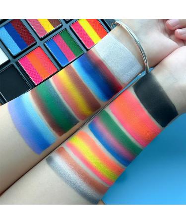  Teksome Face Paint Set Face and Body Paint Washable Pigment Water Soluble Pigment Paint - Makeup Pigment Powder for Face Paint - Buy Online on GoSupps.com