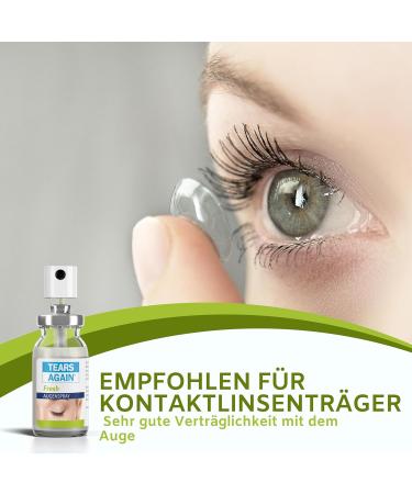Tears Again Fresh 10ml - Preservative-Free Eyespray for Dry Eyes & Irritation - Suitable for All Ages - Refreshing Menthol Relief - Buy Online on GoSupps.com