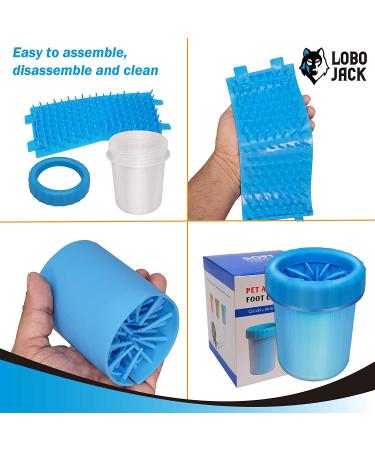 Portable Dog Paw Cleaner - 360 Silicone Washer Cup for Small & Medium Pets (Blue) - Buy Online on GoSupps.com