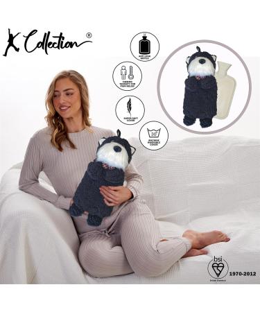 K Collection 3D Novelty Hot Water Bottle - Scottie Dog Design | Plush Cover | Premium Rubber HWB - Buy Online on GoSupps.com