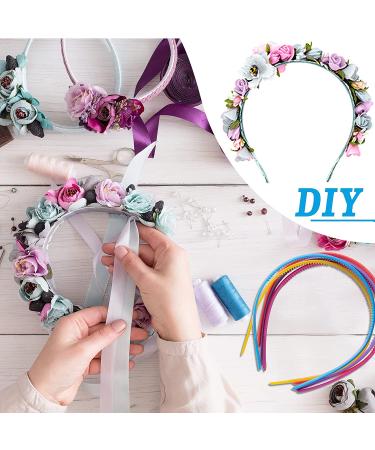 Duufin 30-Piece Colorful Plastic Headbands for Girls and Women - Thin Plain Headbands with Teeth - 0.8cm Width - Multicolored - Buy Online on GoSupps.com