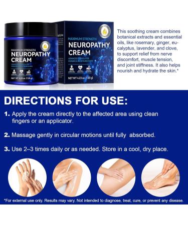 Cr me De Soulagement De La Neuropathie Force Suppl mentaire Pour Les Pieds Les Jambes Les Mains Les Orteils Avec Le Curcuma Naturel Le Gingembre - Inconfort Musculaire Et Articulaire Massage 2Pcs - Buy Online on GoSupps.com