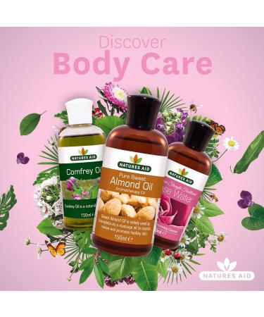 Natures Aid Almond Oil Pure Sweet Almond Oil Massage Oil Suited to Dry Sensitive Skin 150 ml (Pack of 5) - Buy Online on GoSupps.com