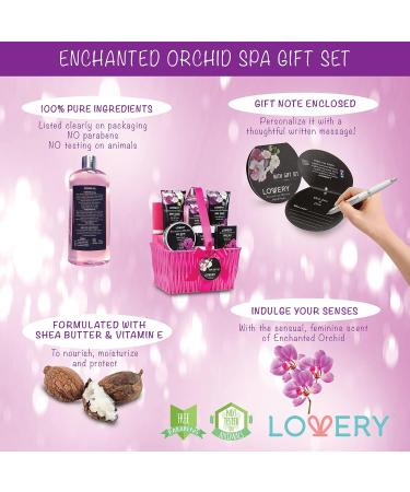 Enchanted Orchid Spa Gift Set - Perfect Gift Baskets for Her Women & Moms | Best Bath & Body Gifts for Weddings Birthdays & Thank You - Buy Online on GoSupps.com