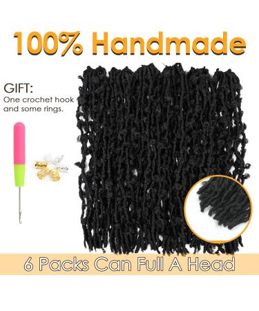 Yewell Butterfly Locs Crochet Hair 24 Inch 6 Packs - Soft Long Pre-looped Distressed Faux Locs Crochet Hair for Black Women, 1B Color - Pack of 6 - Buy Online on GoSupps.com