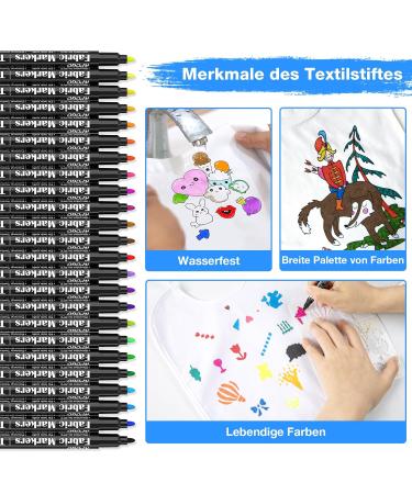 Anyuke 38-Piece Baby Care Set: 10 Washable Bibs 24 Textile Pens & 4 Stencils - Perfect for Baby Showers & Parties - Buy Online on GoSupps.com