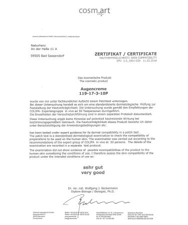 Naturherz Sensitive Skin Eye Cream - Vegan & Natural Additive-Free Anti-Aging Moisturizer | 30ml Made in Germany - Buy Online on GoSupps.com