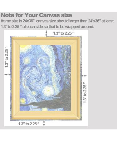 24x36 Inch Canvas Stretcher Bars Frame for Paint by Numbers, Oil Paintings, Prints, Posters - Extra Size for Wrapping Around the Frame | ECOIOU - Buy Online on GoSupps.com