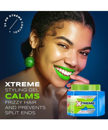 Xtreme Pro-Expert Blue Hair Gel 24-Hours Xtreme Control with Aloe Vera 35.27 oz Jar (Pack of 6) - Buy Online on GoSupps.com