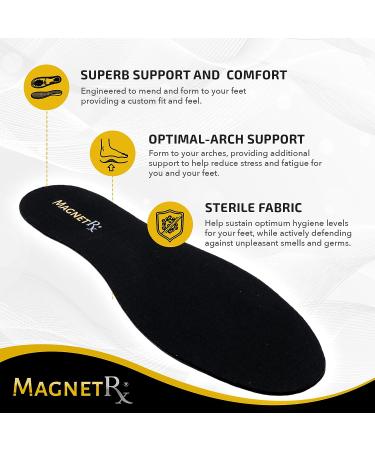 MagnetRX Gel Comfort Magnetic Shoe Insoles for Plantar Fasciitis - Women's US 5-10 / EU 35-40 - Buy Online on GoSupps.com