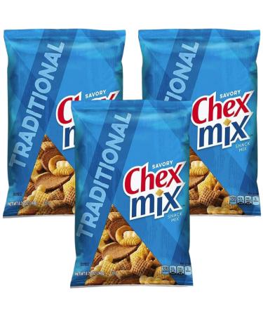 Chex Mix Traditional 248g Trio Pack - Classic Snack Mix Assortment with Timeless Flavours - Perfect Trio for Snacking Variety - Imported from US