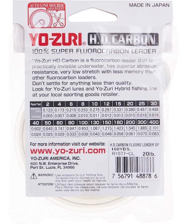 Yo-Zuri H.D. Carbon Fluorocarbon Leader Line 30lb/30yd - Premium Quality Leader Line for Fishing - Buy Online on GoSupps.com