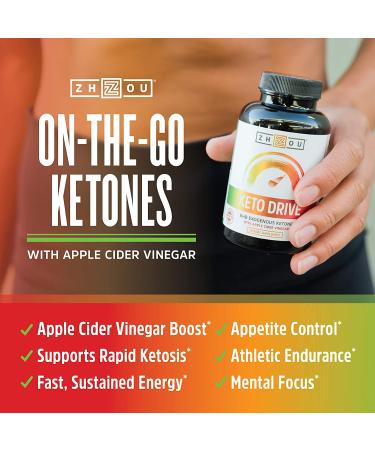 Zhou Keto Drive Capsules - BHB Exogenous Ketones Supplement (60 Caps) | 30 Servings - Buy Online on GoSupps.com