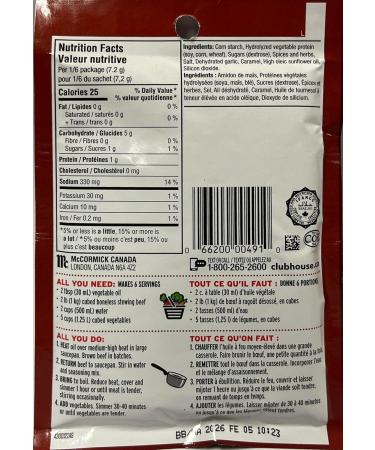 Club House Dry Sauce/Seasoning/Marinade Mix Beef Stew 43g Case Pack 12 Count Beef Stew 43 g (Pack of 12) - Buy Online on GoSupps.com