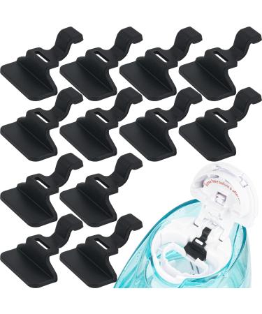 12 Packs Silicone Refills Pods Compatible with Navage Salt Water Pods Nasal Care Treatment Replacement Accessories Save Salt Clips Black 12-black