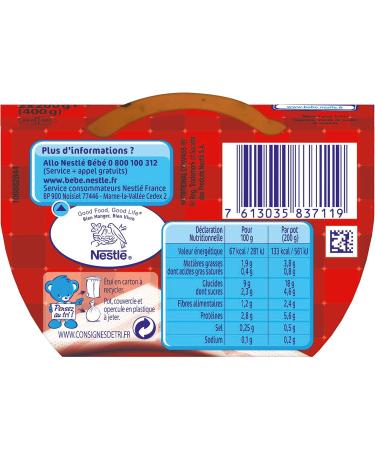 Nestl B b P'tite Recipe - Small Baby Pots - Couscous - From 8 Months - 2 x 200g - Buy Online on GoSupps.com