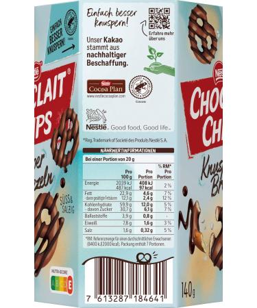 Buy Nestl Choclait Chips - Crunchy Milk Chocolate with Salt Pretzel | 15x140g - International Shipping Available - Buy Online on GoSupps.com