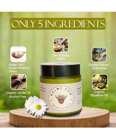 4oz Grass Fed Whipped Tallow Balm Organic Vanilla Manuka Honey & Chamomile Handmade in Beverly Hills CA - Buy Online on GoSupps.com