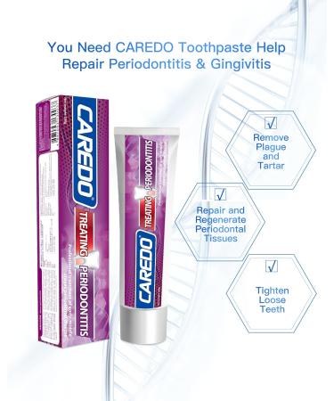 CAREDO Healing Periodontitis Treatment Toothpaste - Gingivitis & Gum Disease Treatment - Fluoride Free, 3.52oz - Buy Online on GoSupps.com