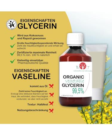 Pure Organic Plant Glycerin - Natural Moisturizer for Skin & Hair | Certified Organic | 1000 ml - Buy Online on GoSupps.com