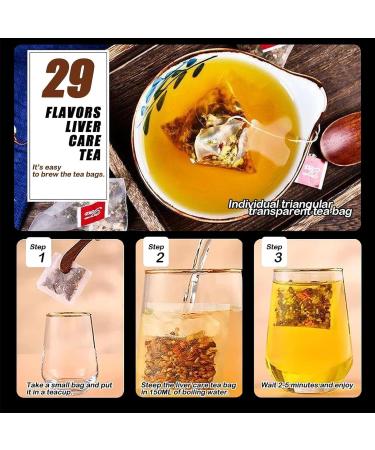 29 Flavors of Ancient Formula Tea Liver Care Tea Liver Cleanse Tea Chinese Herbal Tea for Liver Health Herbal Tea for Liver (3PCS) - Buy Online on GoSupps.com