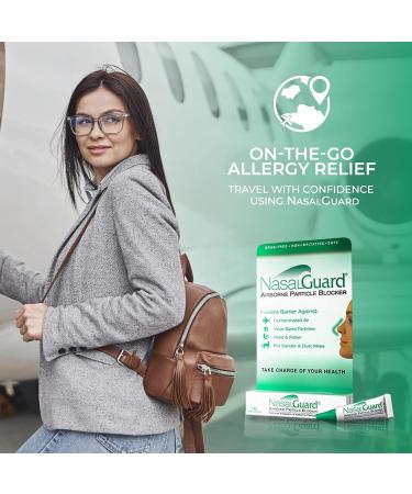 Allergy Relief Nasal Gel - Drug-Free Allergen Blocker for Pollen Allergy & Airplane Travel - Cool Menthol - 10g Tube (Pack of 6 - Buy Online on GoSupps.com