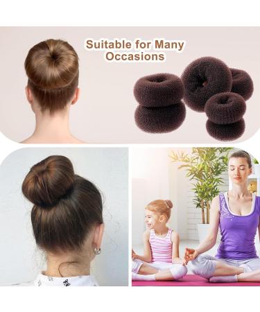 Hair Bun Donut 6 Pcs Hair Bun Maker with 30 Pcs U-Shaped Hair Pins 10 Pcs Elastic Bands 4 Pcs Pony Hair Tools Hair Accessories for Women Girls Kids - Buy Online on GoSupps.com