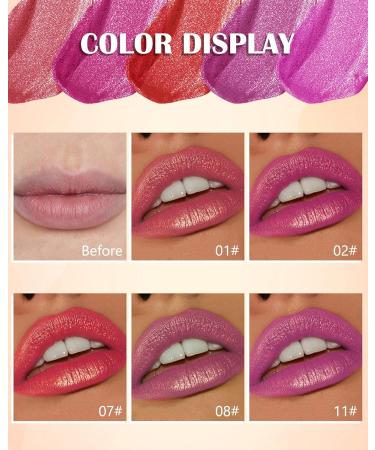 Metallic Diamond Glitter Matte Lipstick Crayon | Long Lasting Non-Stick Red Lip Gloss & Waterproof Eyeshadow 11 - Buy Online on GoSupps.com
