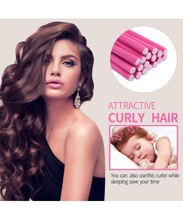 30PCS 9.45 Flexible Curling Rods Hair Curlers Set with Steel Rat Tail Comb - Buy Online on GoSupps.com