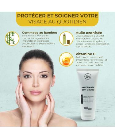 OZONO D'OR - Facial Scrub for Women with 100% Natural Bio Ozone Eliminates Blackheads Enlarged Pores Pimples Acne and Imperfections | Facial Exfoliator 100 ml - Buy Online on GoSupps.com