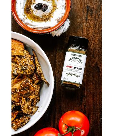 Terranean Herbs & Spices Spicy Zaatar Seasoning Blend - Gluten Free & Vegan - 2 oz Shaker - Buy Online on GoSupps.com