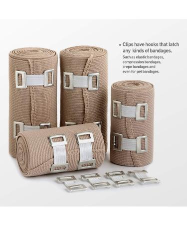 ORIENTOOLS 50pcs Elastic Bandage Clips - Metal Clasps for Stretch Bandages - Latex-Free Fastener Clips in White - Buy Online on GoSupps.com