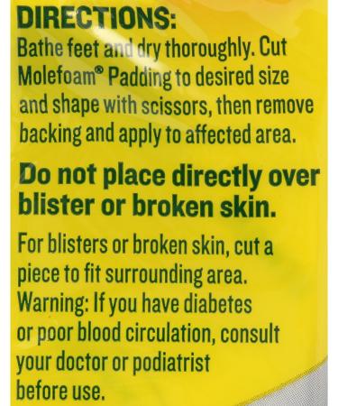 Dr. Scholl's Molefoam Padding 2 Each - Pack of 5 | Comfortable Blister Prevention - Buy Online on GoSupps.com