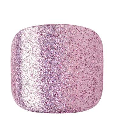 KISS imPRESS No Glue Pedi Press-On Toenails - Light Purple Lilac Glitter Squoval Shape | 24 Nails + Accessories - Buy Online on GoSupps.com