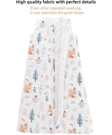 Chilsuessy Baby Sleeping Bag 2.5 tog 100% Cotton | Toddler Wearable Blanket for Boys Girls | Squirrel Adventure Design | 90cm/1-2 Years - Buy Online on GoSupps.com